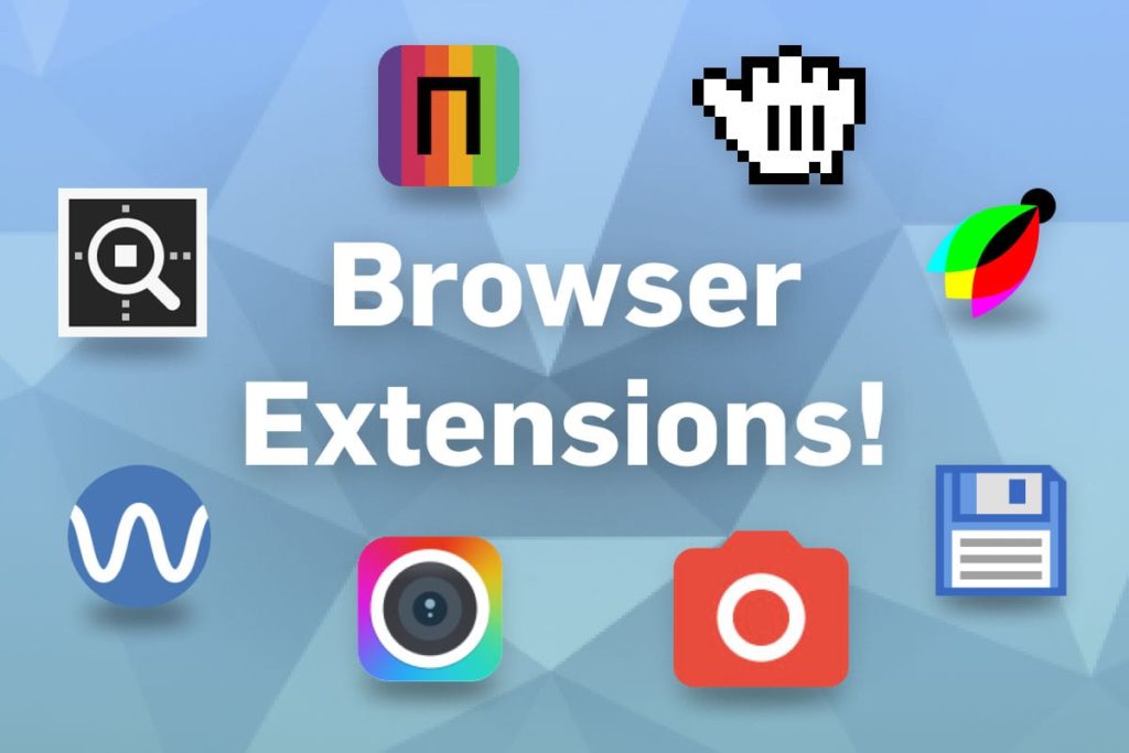 Icons of browser extensions