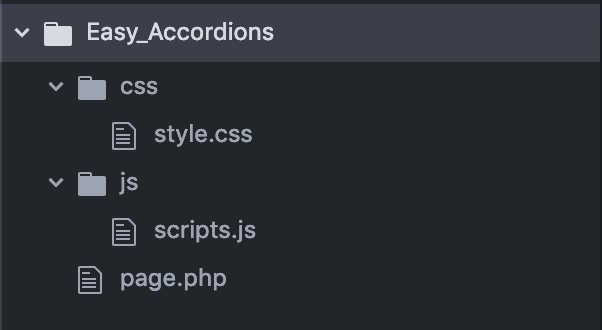 screen shot of code editor with project folder structure