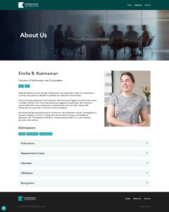 Kokmanian Law Schema Bio Page Example